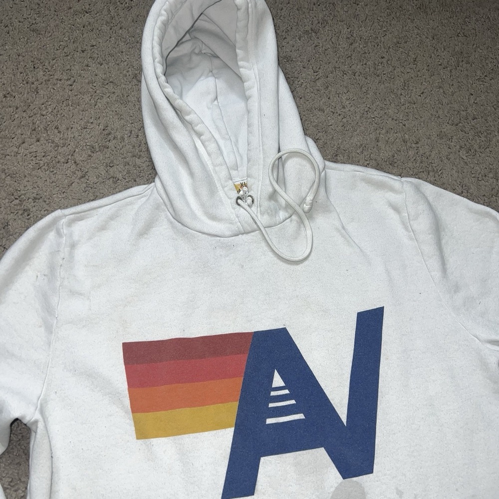 AVIATOR NATION Logo Stitch Pullover Hoodie Women XL